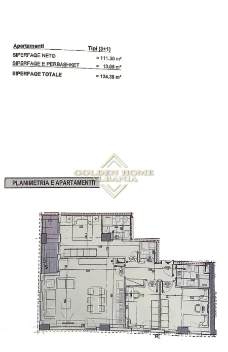 Tirane, shitet apartament , 12.438 m² (Bulevardi i Ri)