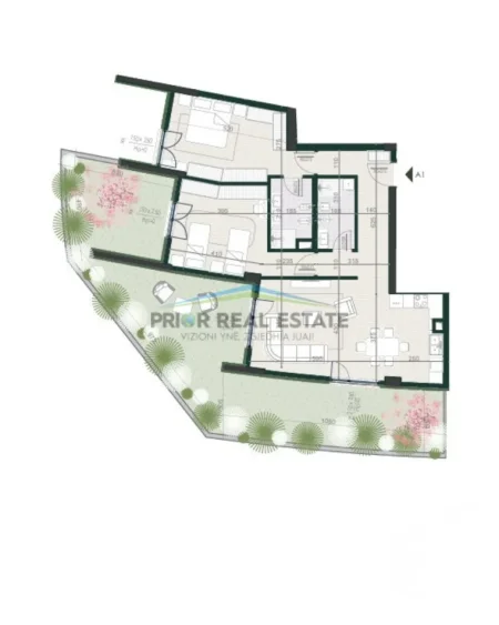 Tirane, shitet apartamente 2+1 /  Dulpex , 121 m²  1700€/m²  FARKA HILLS REZIDENCE (Farke)