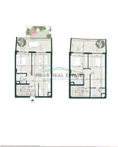 Tirane, shitet apartamente 2+1 /  Dulpex , 121 m²  1700€/m²  FARKA HILLS REZIDENCE (Farke)