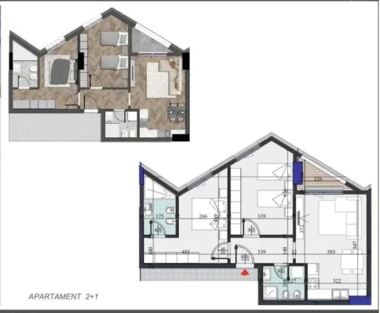 Tirane, shitet apartament 2+1 Kati 10, 97 m² 165.000 € (ZOGU I ZI)