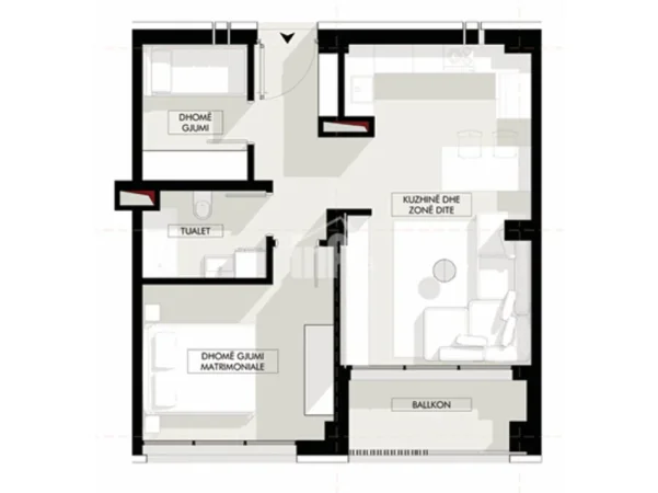 Dhermi - Palase, shitet apartament 1+1 Kati 1, 85 m² 238.308 € (“PALASA” RESIDENCE)