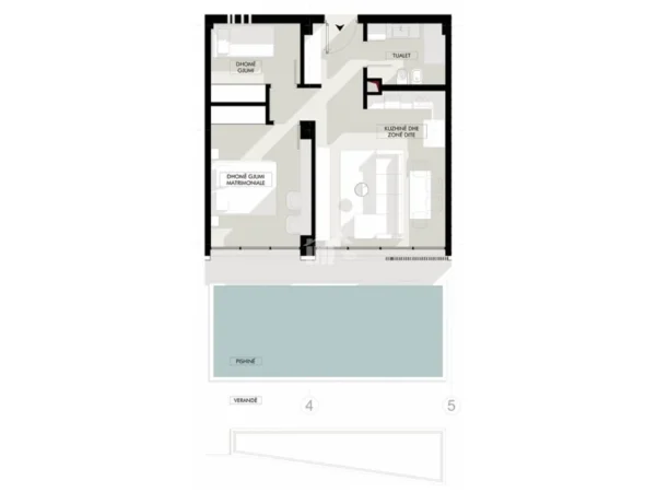Dhermi - Palase, shitet apartament 2+1 Kati 0, 83 m² 317.351 € (“PALASA” RESIDENCE)