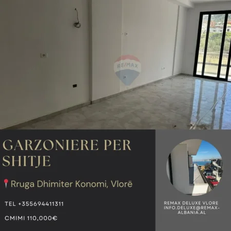 Vlore - Lungomare, shitet garsonier 1+1 Kati 2, 50 m² 110.000 € (Rruga Dhimitër Konomi, Vlore)