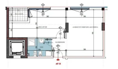Tirane, shitet apartament 1+1 , 60 m² 128.000 € (don bosko)