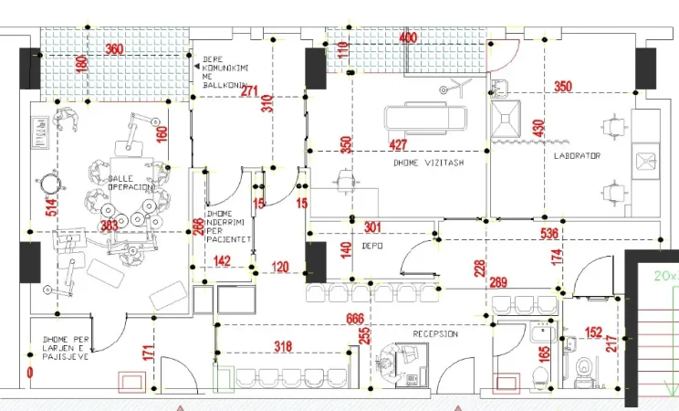 Tirane, jepet me qera zyre Kati 5, 115 m² 1.000 € (Komuna Parisit)