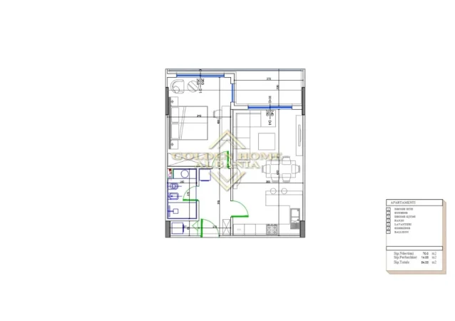 Tirane, shitet apartament , 84 m² (golem Durres)