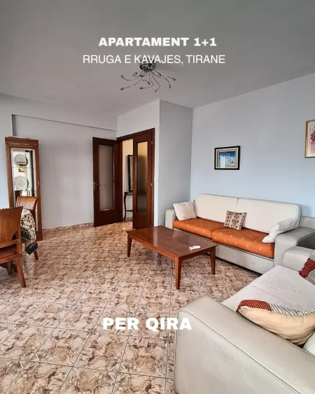 Tirane, jepet me qera apartament 1+1+Ballkon Kati 5, 70 m² 550 € (Rruga e kavajes)