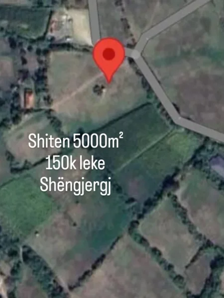 Tirane, shitet toke , 5.000 m² (Shengjergj)