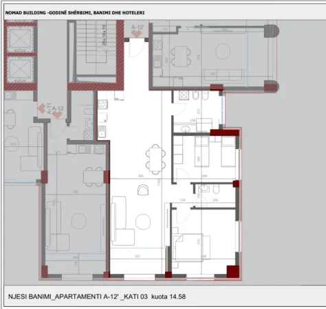 Tirane, shitet apartament 2+1+Aneks+Ballkon Kati 3, 141 m² 357.750 € (21 Dhjetori)