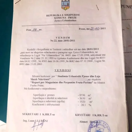 Shqiperi, shitet , 8.500 m² 