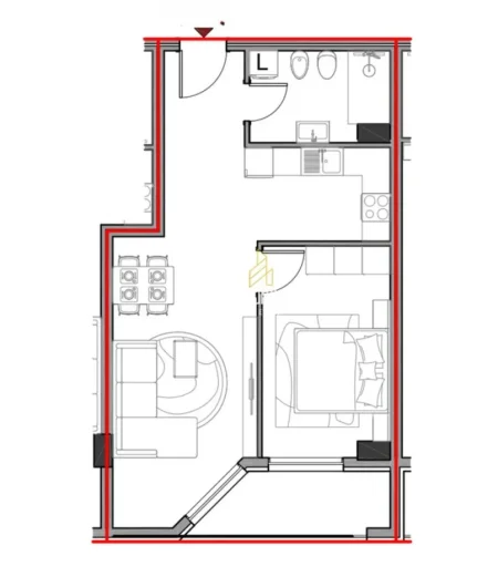 Tirane, shitet apartament 1+1 Kati 3, 73 m² 65.880 € (Aluna 2 Residence)