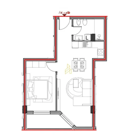 Tirane, shitet apartament 1+1+Ballkon Kati 3, 74 m² 66.150 € (Aluna 2 Residence)