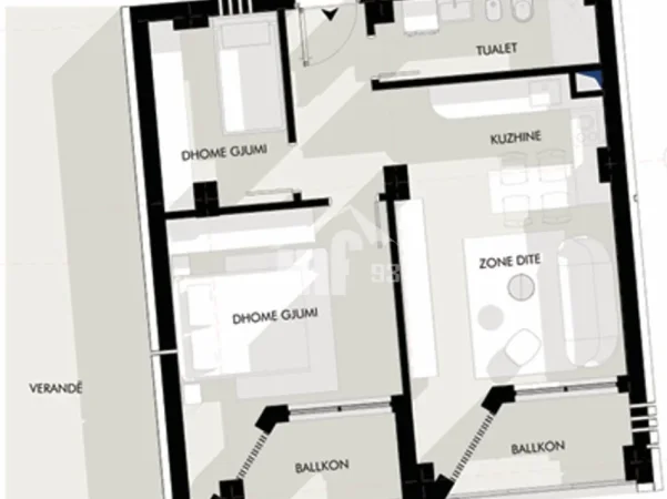 Dhermi - Palase, shitet apartament 2+1 Kati 2, 90 m² 285.328 € (“PALASA” RESIDENCE)