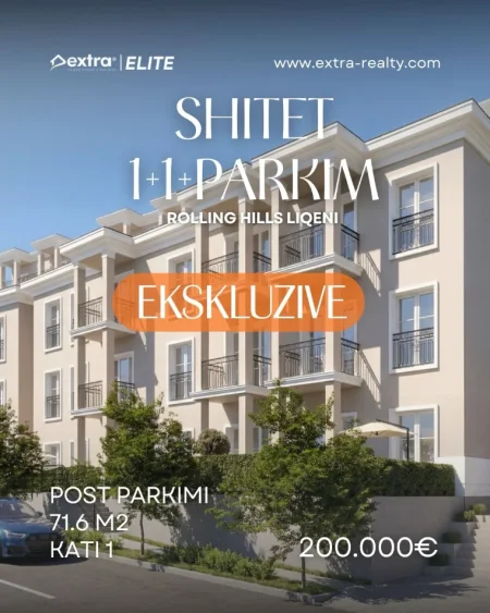 Tirane, shitet 1+1 Kati 1, 72 m² 200.000 € (Rolling Hills)