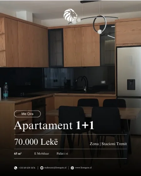 Tirane, jap me qera apartament 1+1 , 70 m² 700 € (Stacioni Trenit)