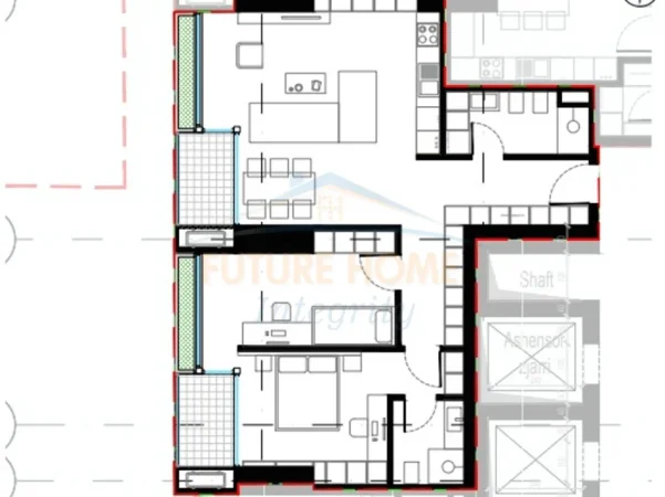 Tirane, shitet apartament 2+1+Ballkon Kati 14, 126 m² 240.000 € (Rruga Dritan Hoxha)