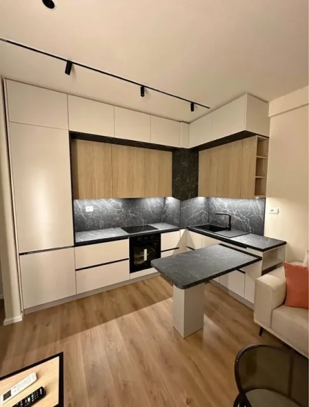 Tirane, jepet me qera apartament 1+1+Ballkon Kati 7, 55 m² 450 € (Ali Demi/Rezidenca Kaimi)