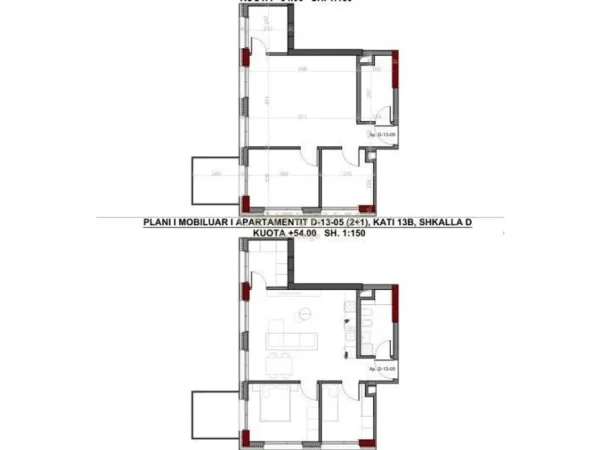 Tirane, shitet apartament 2+1 Kati 13, 96 m² 164.000 €
