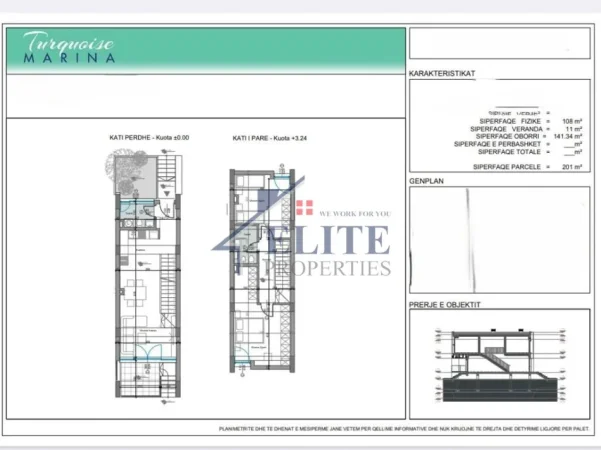 Gjiri Lalezit | Hamallaj, shitet Vile , 108 m² 399.000 € (Turquoise Marina Hamallaj)