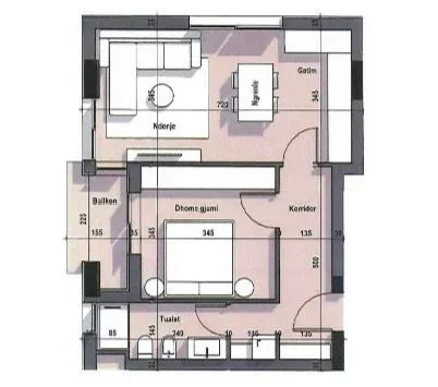 Tirane, shitet apartament 1+1 Kati 5, 69 m² 103.665 € (Rruga 5 Maji)