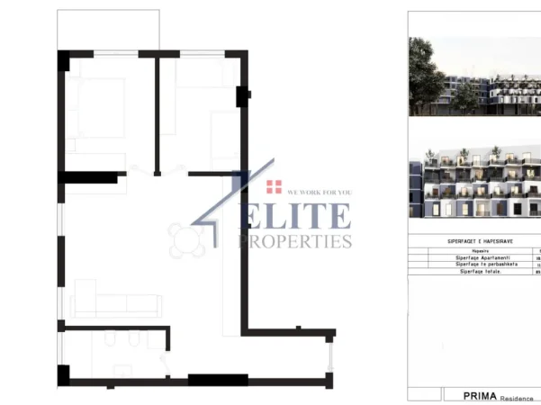 Mali Robit, shitet apartament 2+1+Ballkon , 90 m² 112.200 € (Prima Residence)