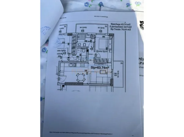 Tirane, shitet apartament 1+1+Ballkon Kati 2, 77 m² 130.280 € (Sauk)