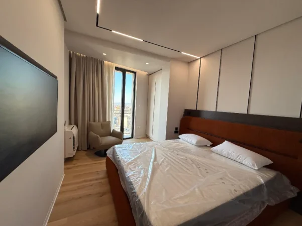 Tirane, jepet me qera apartament 1+1 , 74 m² 1.200 € (MINE PEZA GOLDEN TOWER RESIDENCE)