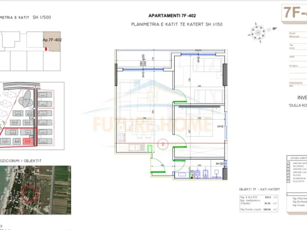 Mali Robit, shitet 2+1 Kati 4, 78 m² (Rezidenca" Liburna", Mali i Robit)