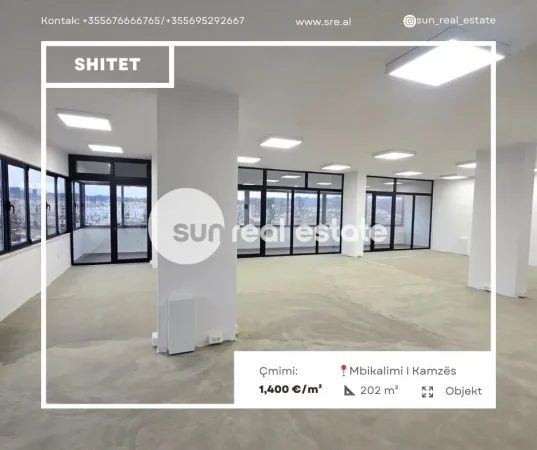 Tirane, shitet ambjent biznesi Kati 9, 202 m² (Mbikalimi I Kamzës)