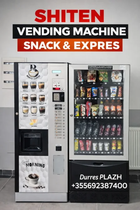 Durres, oferte SHITEN VENDING MACHINE SNACK &amp; EXPRES Vendndodhja: Durrës Plazh Kontakt: +355 69 238 7400