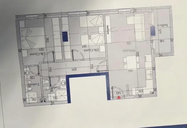 Tirane, shitet apartament 2+1+Ballkon , 95 m² 125.000 € (Ish Dogana, Tirana Entry 2)