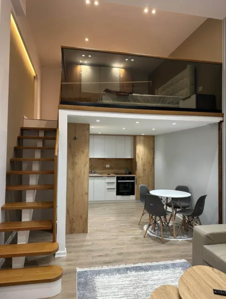 Tirane, jap me qera apartament duplex 1+1 Kati 0, 45 m² 450 € (rruga Teodor Keko)