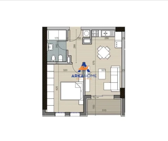 Tirane, shitet apartament 1+1+Ballkon Kati 4, 64 m² 83.694 € 