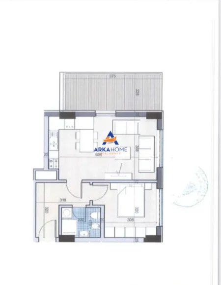 Tirane, shitet apartament 1+1+Ballkon Kati 6, 78 m² 90.126 € 