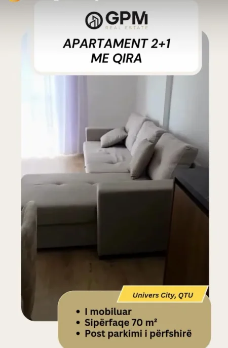 🏡 Jepet me qera Apartament 2+1 – Univers City , 70 m² 500 €