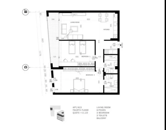 Tirane, shitet apartament 2+1+Ballkon Kati 4, 136 m² 238000 €