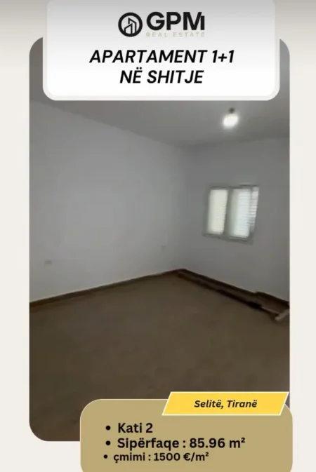 Selite, shitet apartament 1+1 Kati 2, 85.96 m²