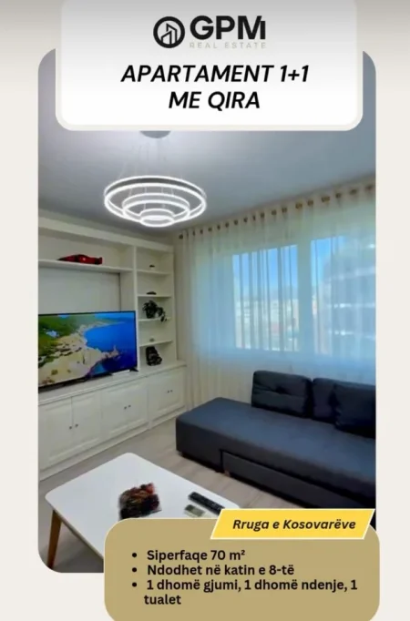 Tirane, jepet me qera apartament 1+1 Kati 8, 70 m² 900 €