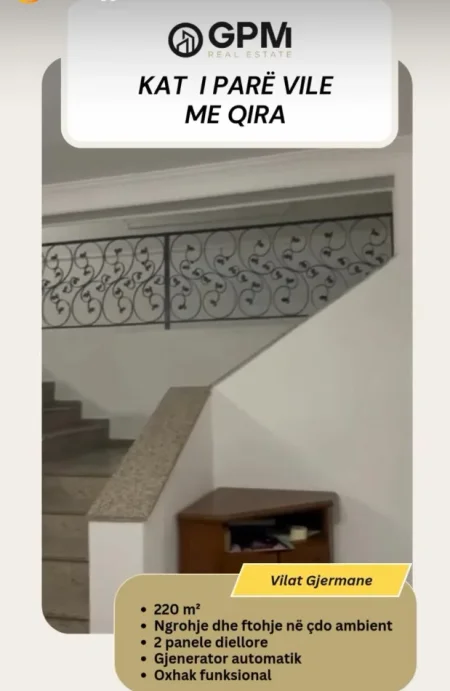 Tirane, jepet me qera apartament 3+1 , 220 m² 1.200 €