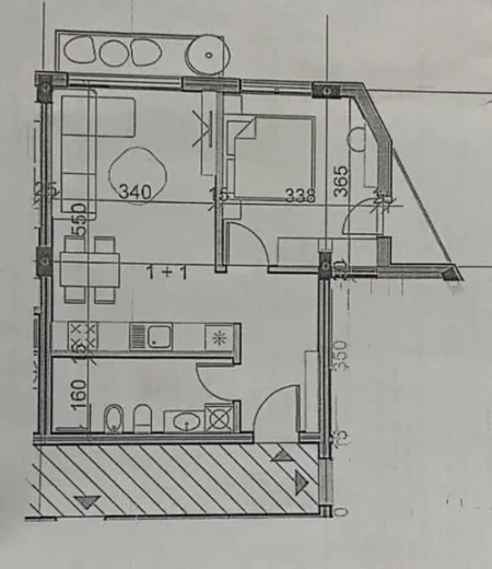 Tirane, shes apartament 1+1 Kati 5, 64 m² 105.000 € (Rruga simon Gjoni)