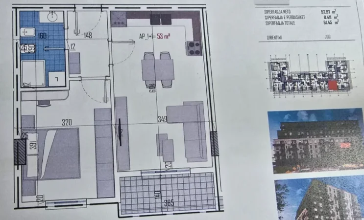 TIRANË-KAMEZ: SHITEN APARTAMENTE 1+1+Ballkon KATE TË NDRYSHME, SIPERFAQE NGA 61 M2 -75 M2(KAMEZ)