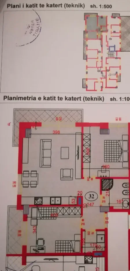 Tirane, shitet nga Pronari, pa-komision apartament 2+1 Kati 5, 100 m² Cmimi 16,000,000 Leke