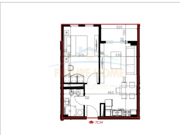 Shitet, Apartament 1+1, Univers City QTU , Tirane