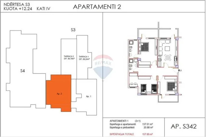 Tirane, shitet apartament , 158 m² 