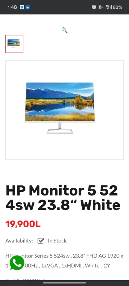 Tirane, shes Televizor Monitor HP MF24W 24 inch