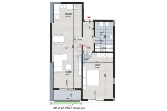 Tirane, shitet apartament 1+1 Kati 7, 93 m² 