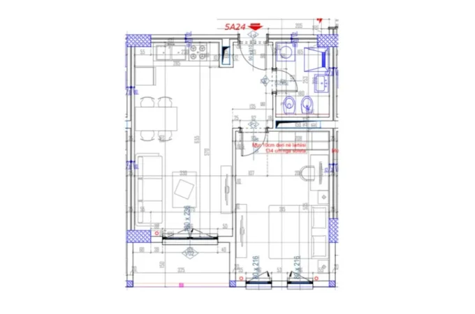 Tirane, shes apartament 1+1 Kati 2, 67 m² 85.000 € 