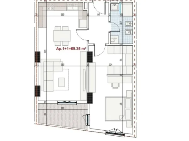 Tirane, shitet apartament 2+1 Kati 1, 117 m² 128.900 € (Paskuqan)