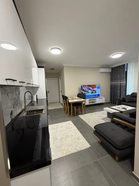 Tirane, jepet me qera apartament 2+1+post parkimi Kati 6, 100 m² 700 € (Porcelan prane Tv Klan)