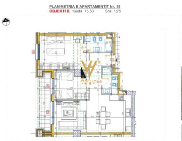 Tirane, shitet apartament 2+1 Kati 2, 115 m² 144.000 Euro (ish fusha e aviacionit)